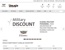 Tablet Screenshot of dougscadillac.com